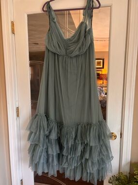 Forever 21 Plus Blue Mist Long Dress